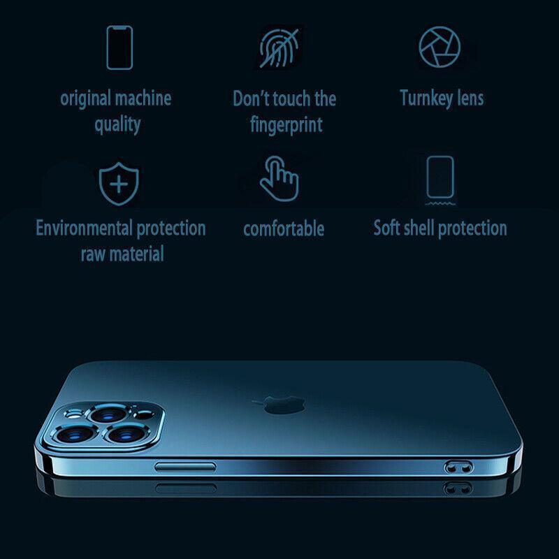 Purple For iPhone 13 12 11 Pro Max Case Thin Matte Ultra Slim Shockproof Clear Cover - iPhone 7/8