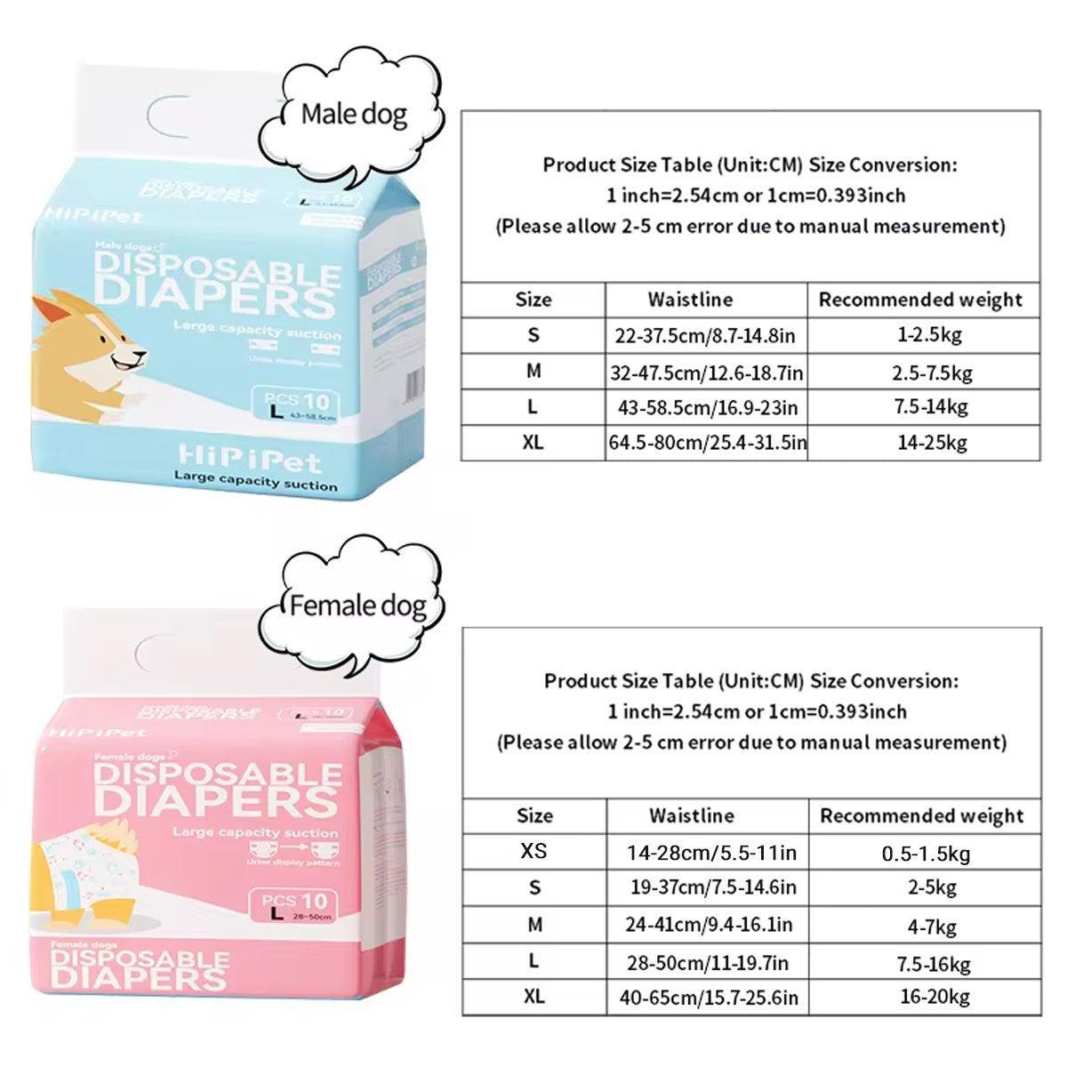 Dog Physiological Pants Pet Diaper Underwear for Hygiene and Incontinence Management - Female - S