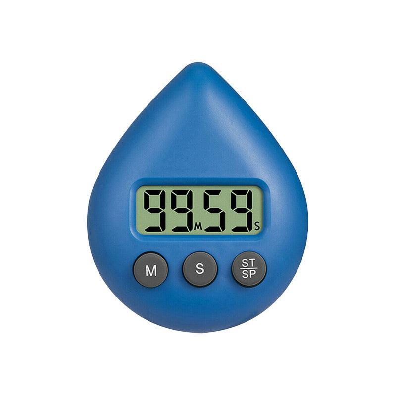 Water Drop Digital Timer Kitchen Study Alarm Countdown Electronic Clock 4 Colours - Black