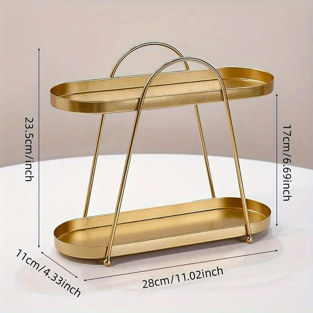 Jewelry Rack Organizer Stand Cosmetic Display Desktop Storage Holder for Home - Black