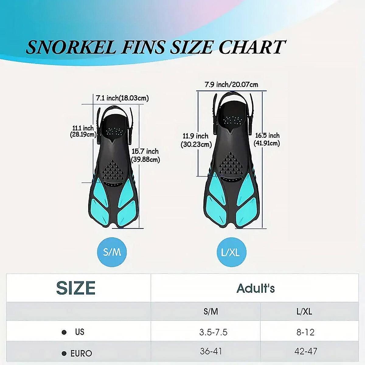 Adjustable Diving Flippers Swim Fins for Snorkeling Freestyle Training Gear - Purple-L/XL
