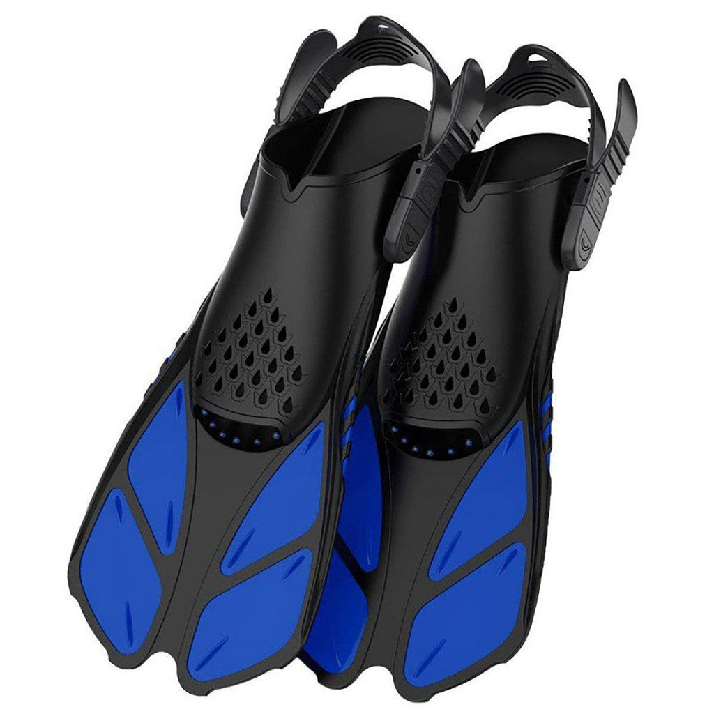 Adjustable Diving Flippers Swim Fins for Snorkeling Freestyle Training Gear - Purple-L/XL
