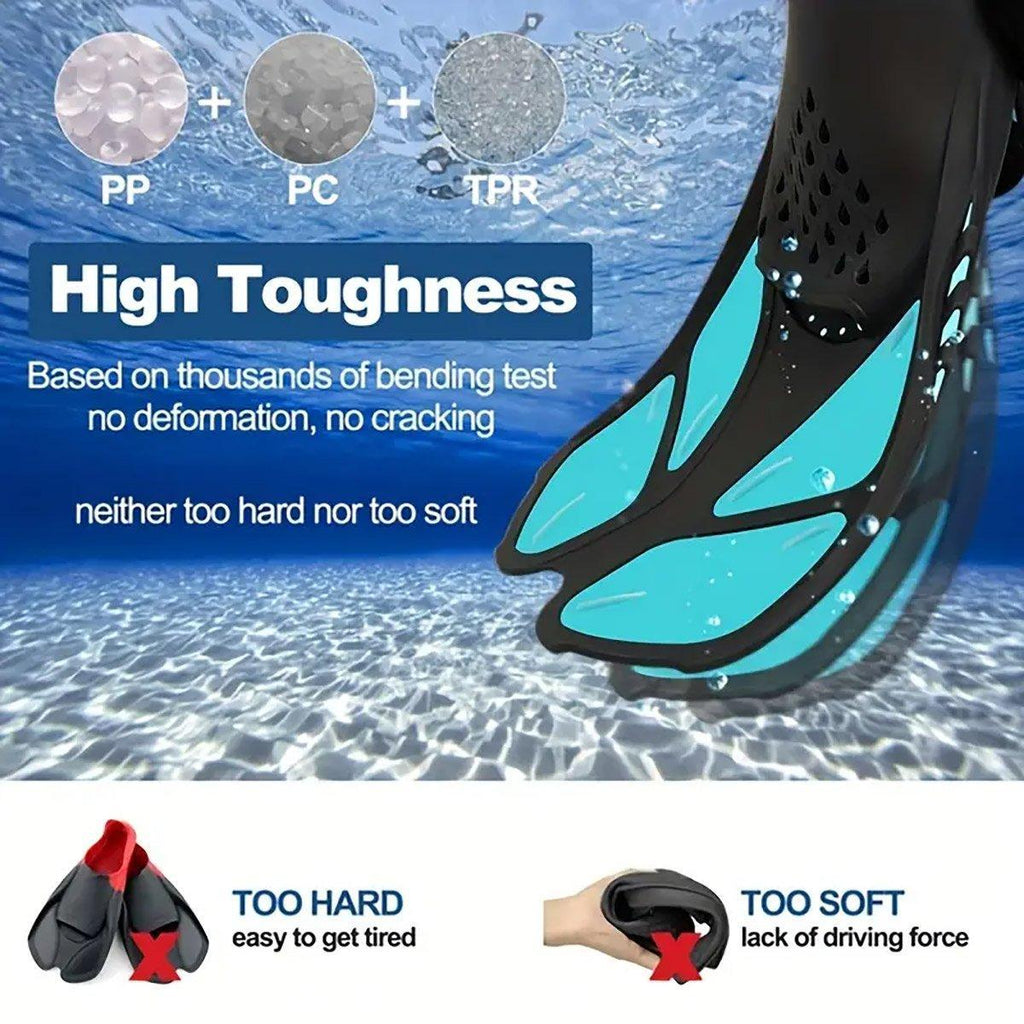Adjustable Diving Flippers Swim Fins for Snorkeling Freestyle Training Gear - Purple-S/M