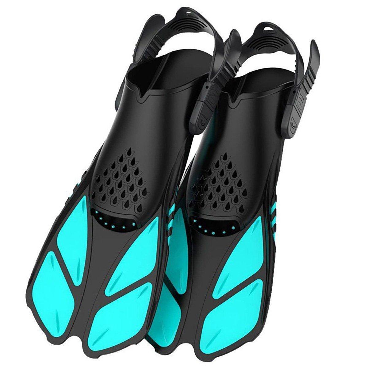 Adjustable Diving Flippers Swim Fins for Snorkeling Freestyle Training Gear - Purple-S/M