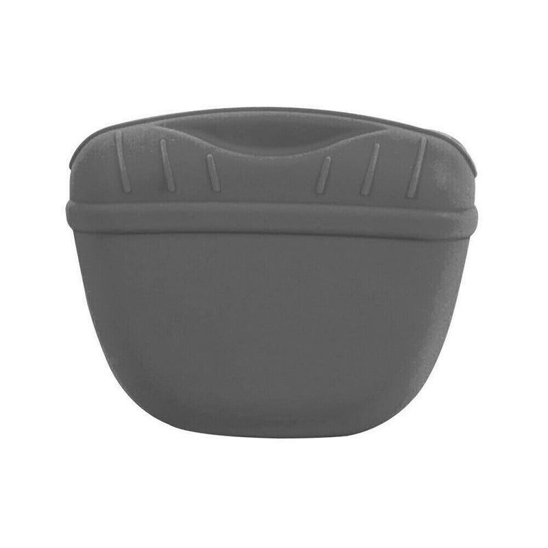 Dog Training Treat Bag Silicone Pet Pouch with Clip Waist Belt Snack Holder - Black