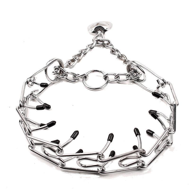 S-Xl Collar Choke Steel Metal Chain Dog Training Adjustable Necklace Sliver - L-3.5