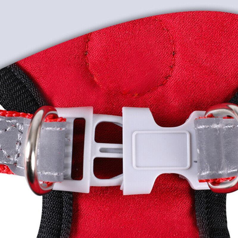 Dog Harness Cat Lead Puppy Leash Vest Mesh Breathe Adjustable Braces Small Pet Pink - XS
