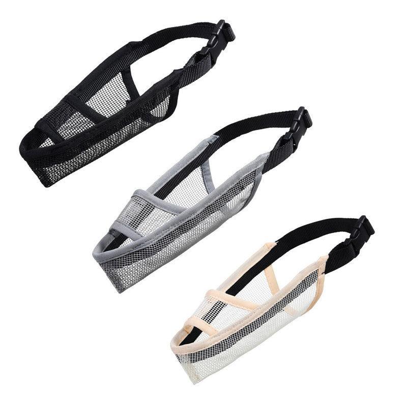 Adjustable XXS Size Pet Dog Mask Mouth Muzzle Anti Barking Bite Stop Chewing Mask - Black
