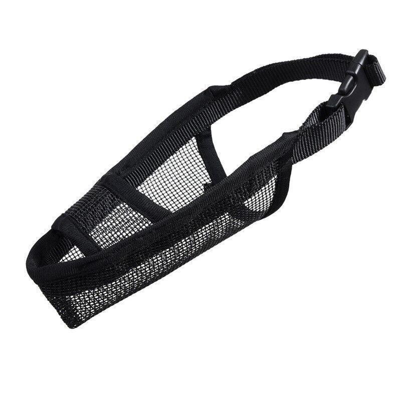 Adjustable XL Size Pet Dog Mask Mouth Muzzle Anti Barking Bite Stop Chewing Mask - Grey