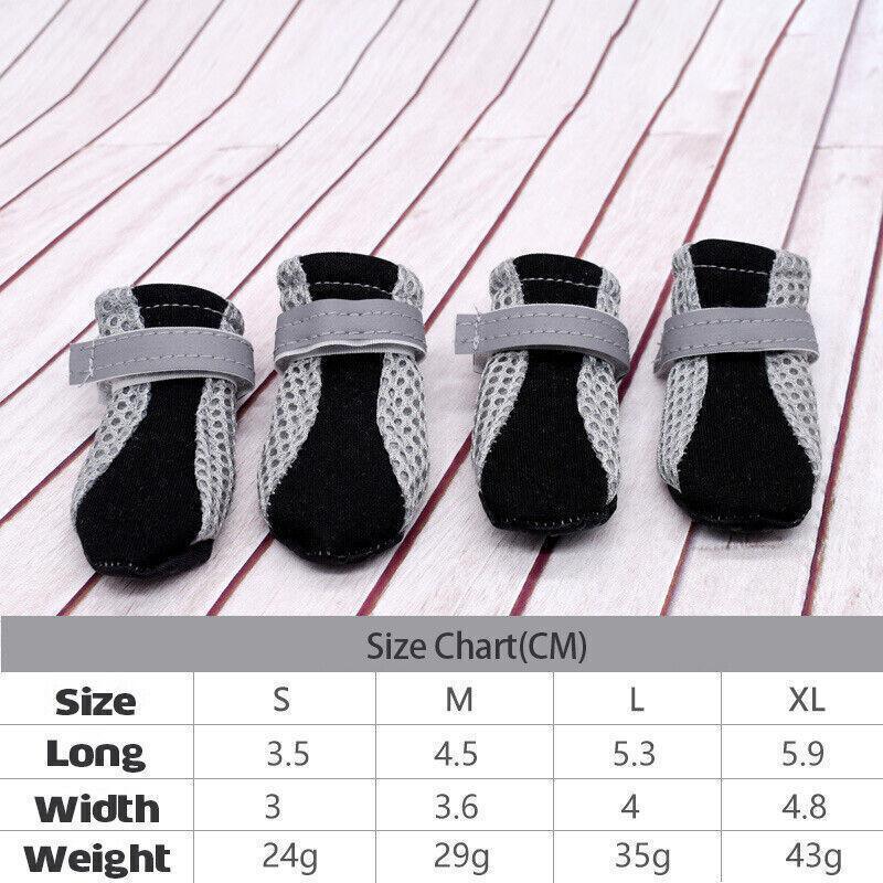 4PCS L Size Anti Slip Waterproof Protective Dog Shoes Rain Boots Pet Socks Booties - Red