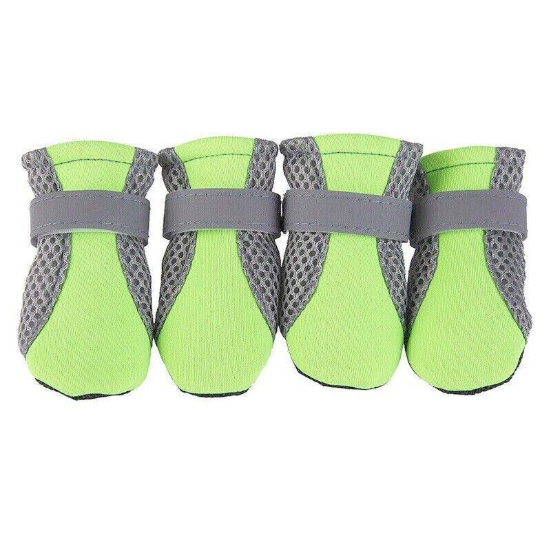 4PCS L Size Anti Slip Waterproof Protective Dog Shoes Rain Boots Pet Socks Booties - Red