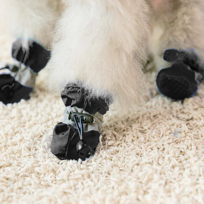 Set Anti Slip Waterproof Protective Dog Shoes Rain Boots Pet Socks Booties 4Pcs - 2XL