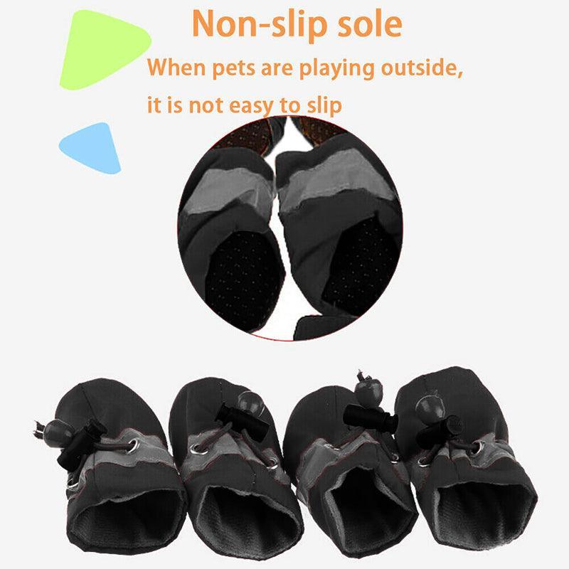 Set Anti Slip Waterproof Protective Dog Shoes Rain Boots Pet Socks Booties 4Pcs - 4XL