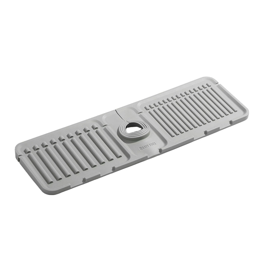 Faucet Draining Pad Narrow Sink Splash Guard Mat for Washbasin Water Catcher - Green