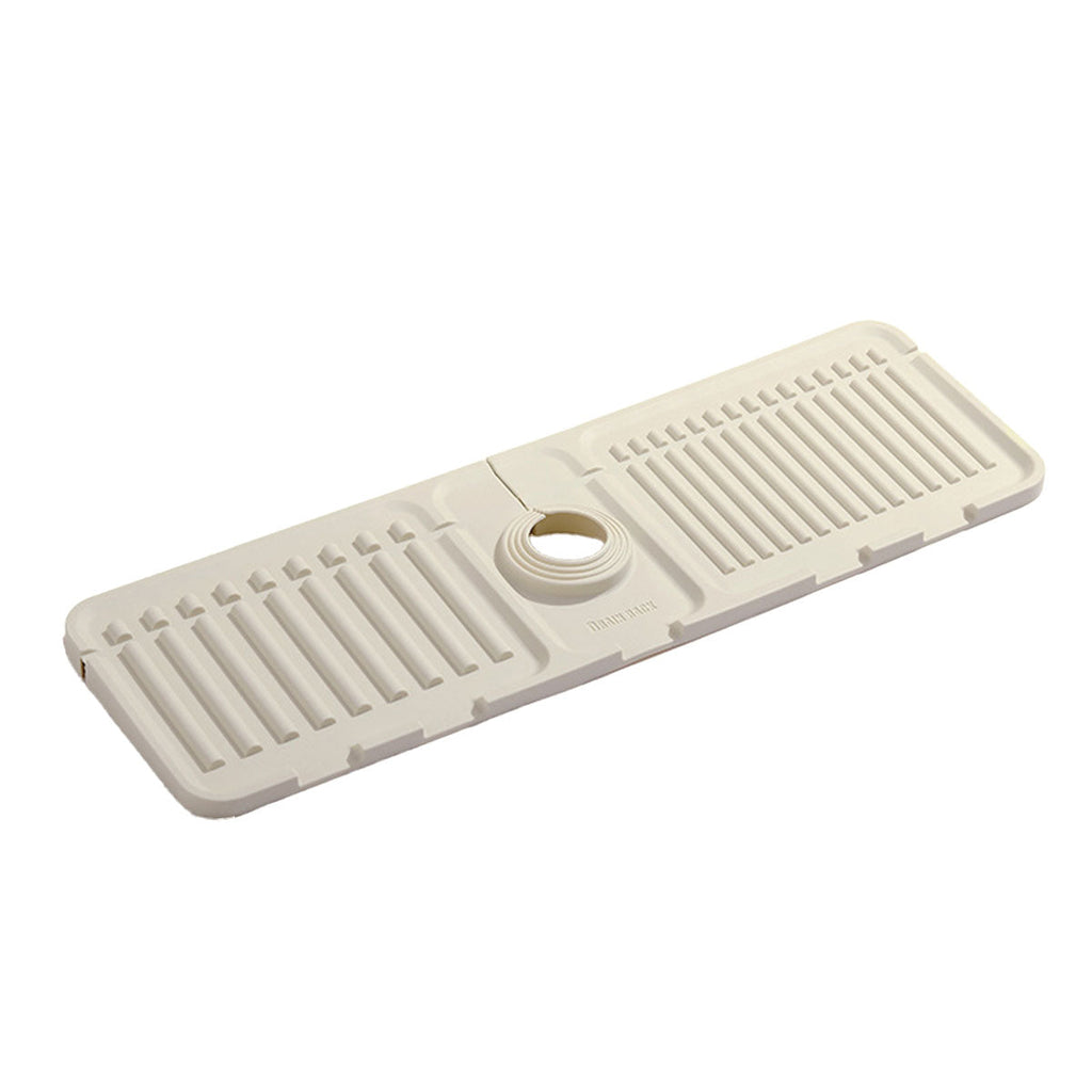 Faucet Draining Pad Narrow Sink Splash Guard Mat for Washbasin Water Catcher - Grey