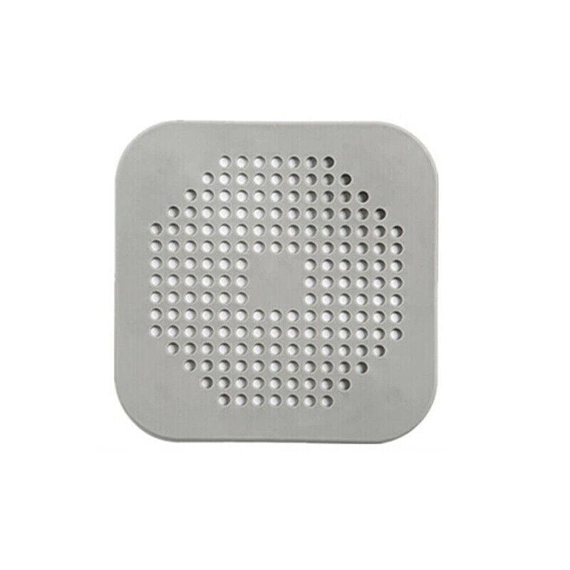 2Pc Square Drain Cover For Shower Drain Hair Catcher Flat Silicone Plug For Bath - 2PCS-White