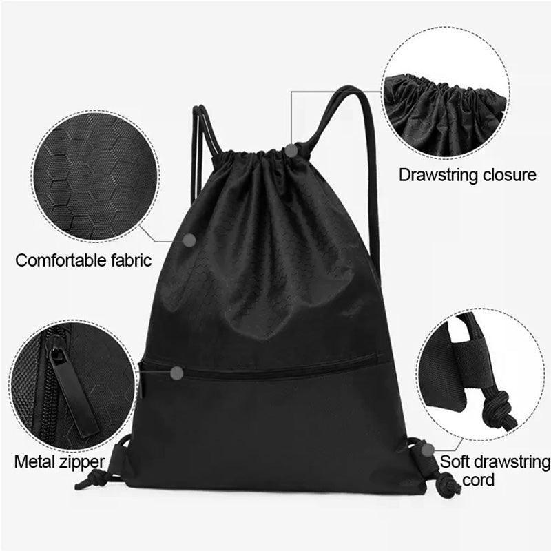 Backpack Sport Pack String Tote Gym Bag Cinch Sack School Drawstring Capacity - Green