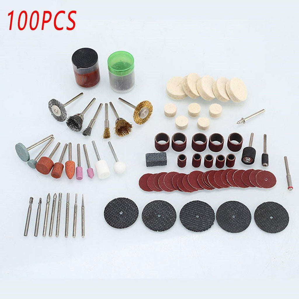 100/147pcs Electric Mill Set Accessories Grinding Cutting Drilling Tool Kit - 100Pcs(Without Grinder Pen)