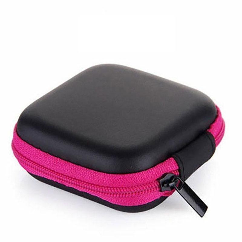 Portable Hard Case Pouch Storage Bag For Earphone Headphone Earbuds Cable - Blue