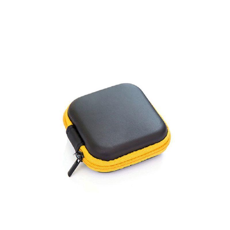 Portable Hard Case Pouch Storage Bag For Earphone Headphone Earbuds Cable - Yellow