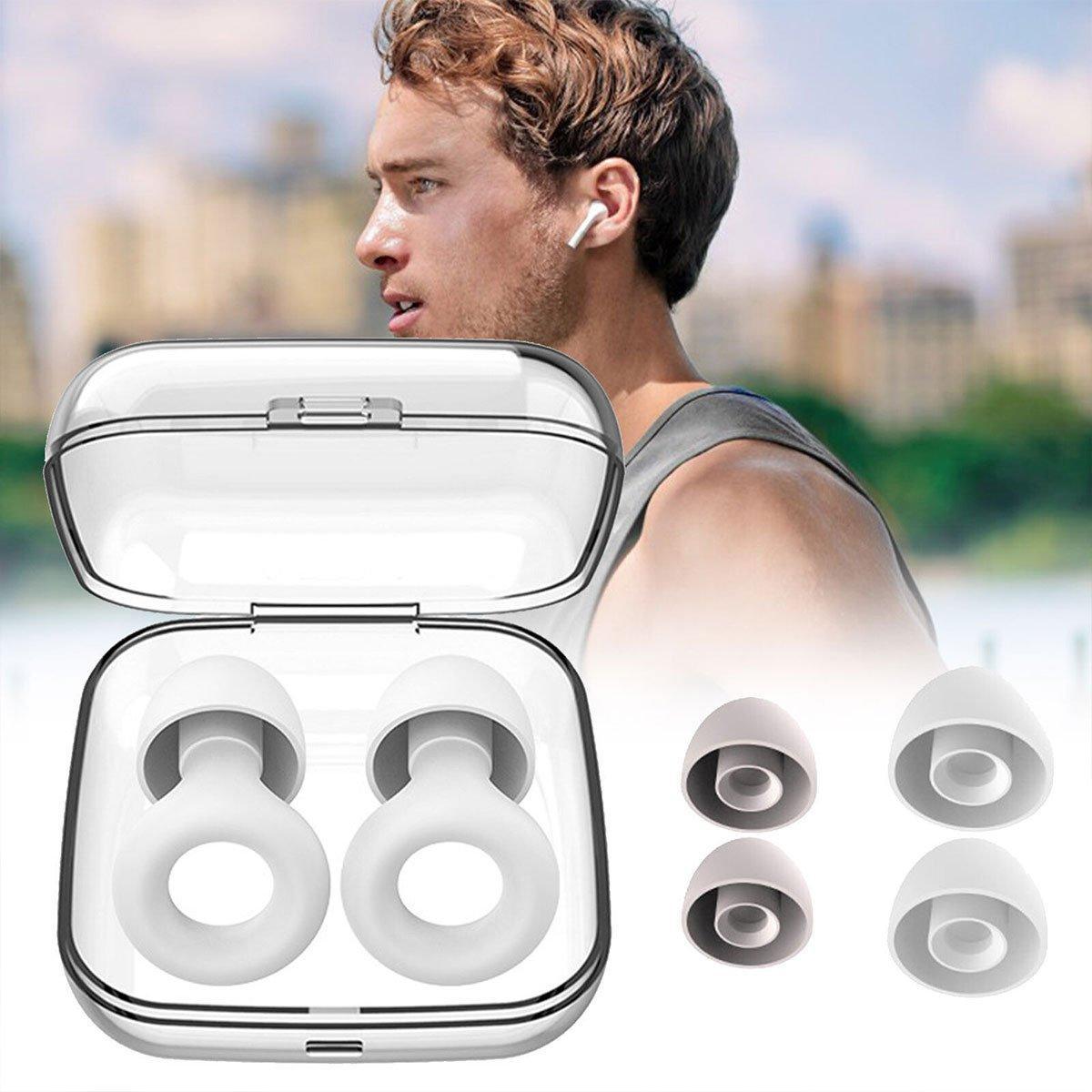 Anti-Noise Sleep Soundproof Earplugs Comfortable Foam Ear Plugs for Sleeping - Black