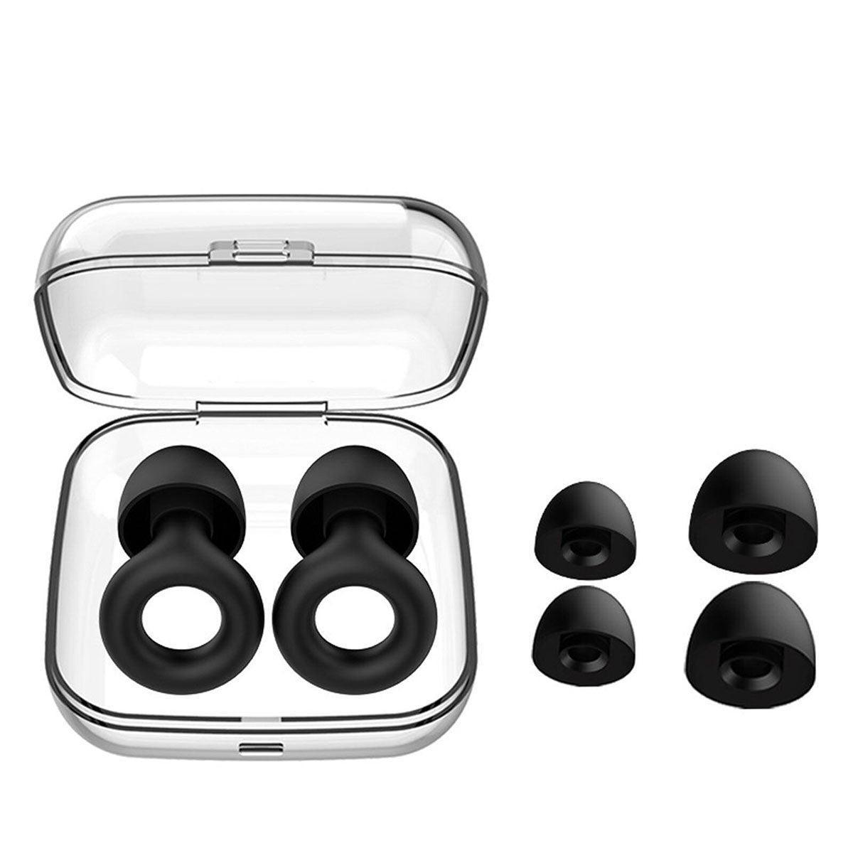 Anti-Noise Sleep Soundproof Earplugs Comfortable Foam Ear Plugs for Sleeping - Black
