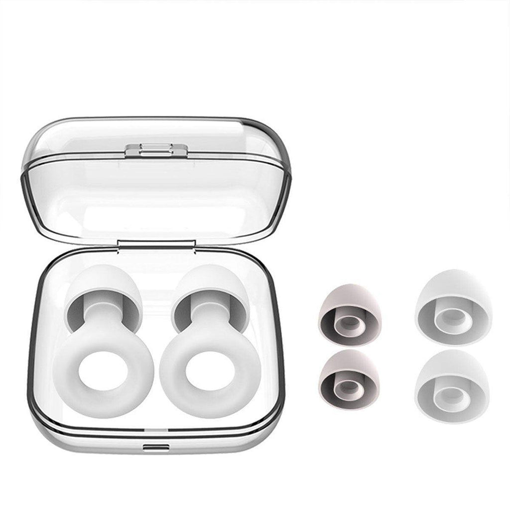 Anti-Noise Sleep Soundproof Earplugs Comfortable Foam Ear Plugs for Sleeping - White