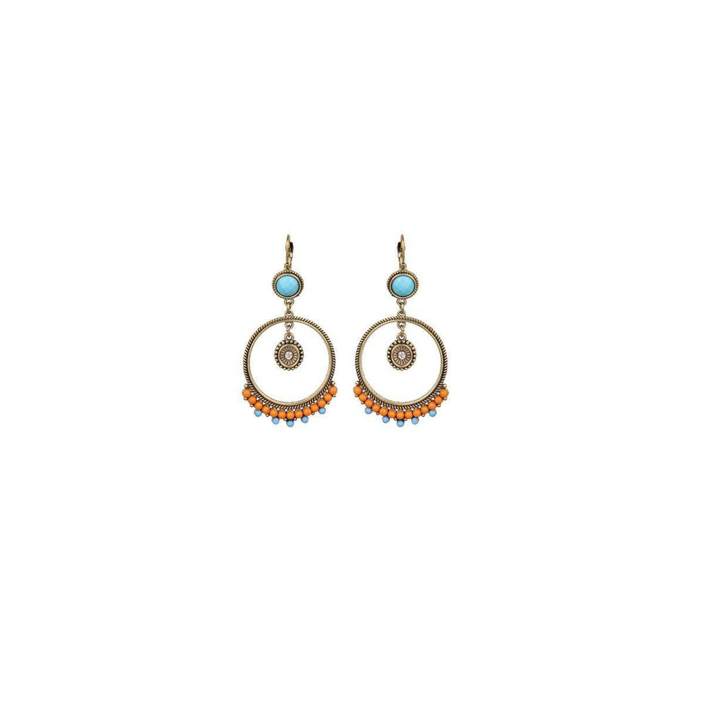 Retro Court Style Geometric Leaf Earrings Elegant Vintage Jewelry for Women Gift - 1