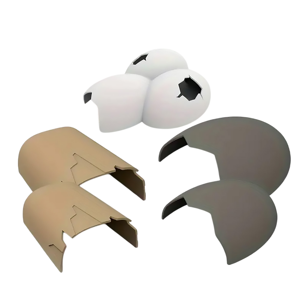 Reptile Hideout Plastic Cave Decorative Shelter for Lizard Snake Spider Habitat - Tree Pattern Set of 2
