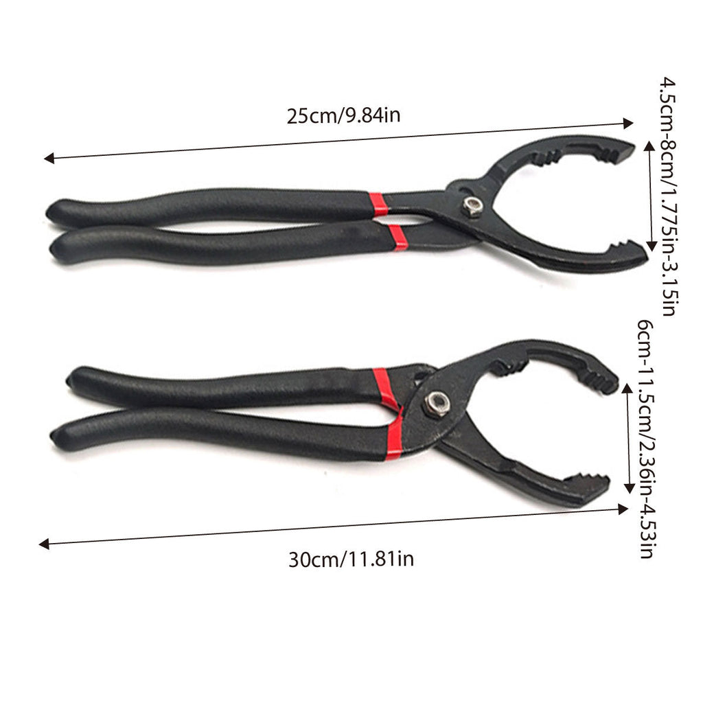 Oil Filter Pliers Wrench 10/12 Inch Heavy Duty Spanner Tool for Car Repair - 12inches