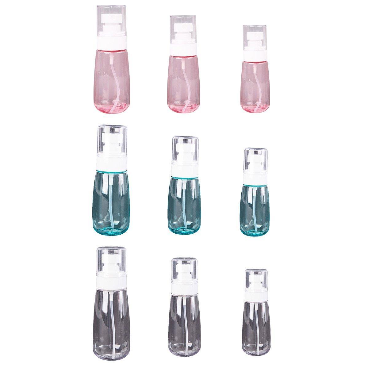 10pcs Portable Travel Emulsion Dispenser Bottle Press Pump Refillable Containers - Pink-100ml