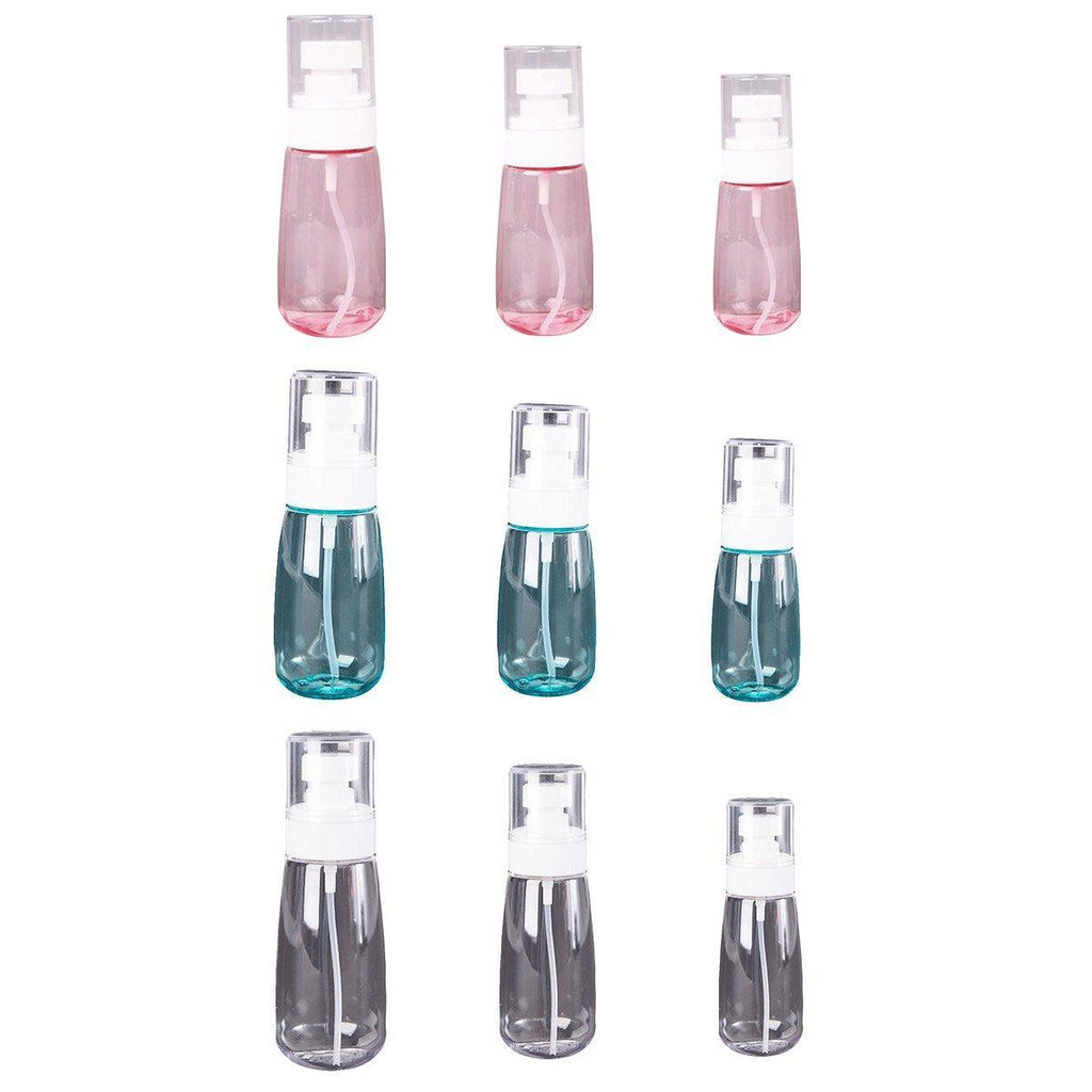 10pcs Portable Travel Emulsion Dispenser Bottle Press Pump Refillable Containers - Clear-30ml