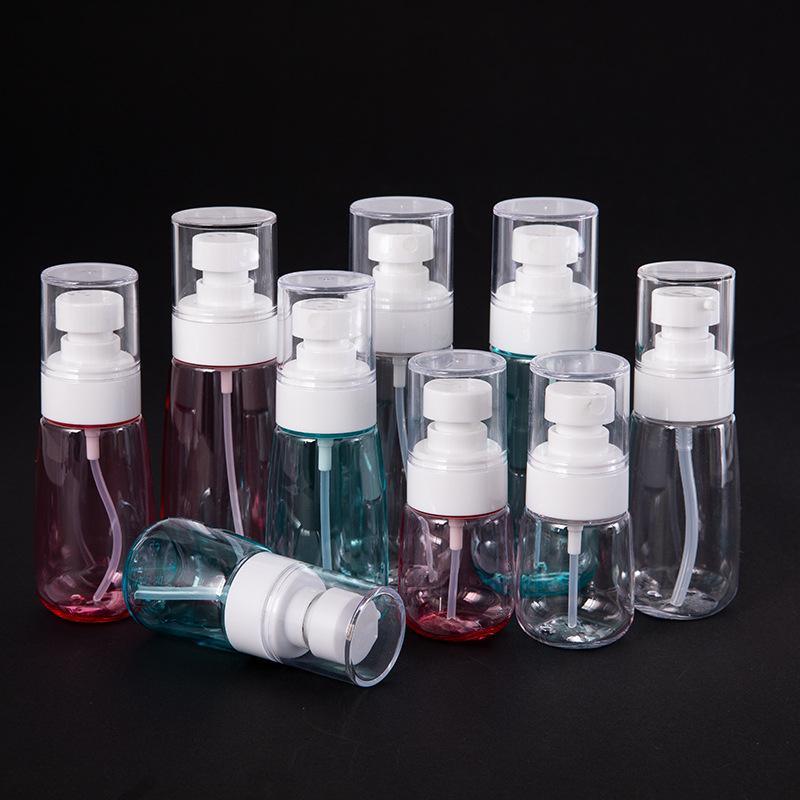 10pcs Portable Travel Emulsion Dispenser Bottle Press Pump Refillable Containers - Blue-60ml