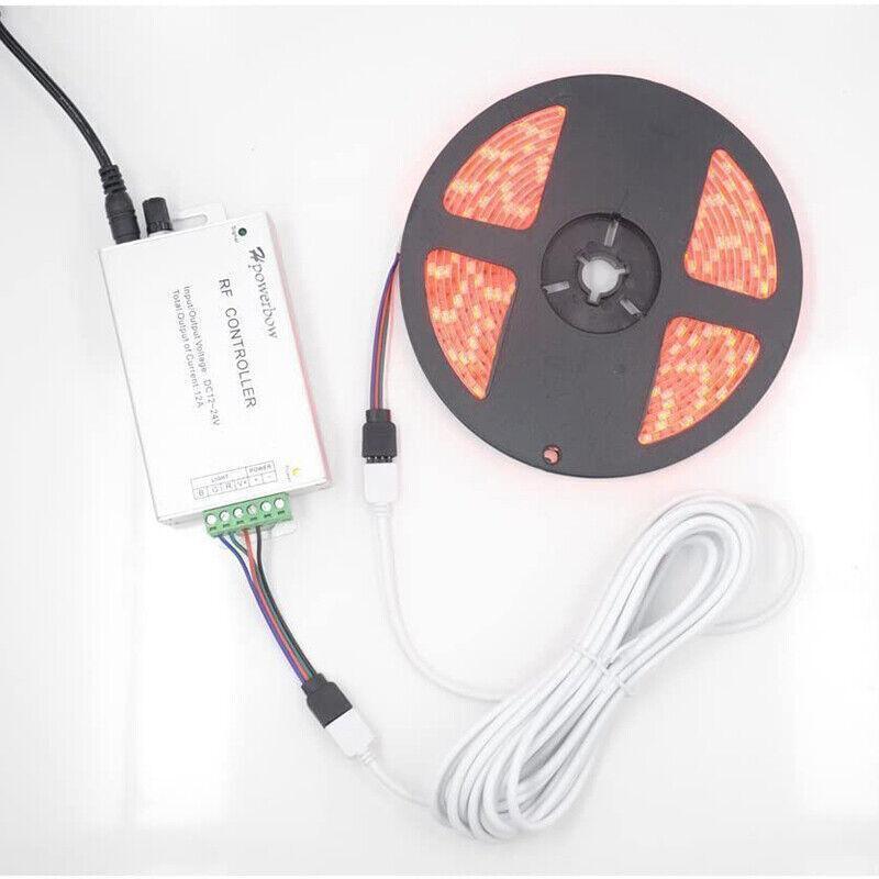 1-10M White LED RGB Light Strip Extension Cord Cable Lead Connector 4 Pin - 2M
