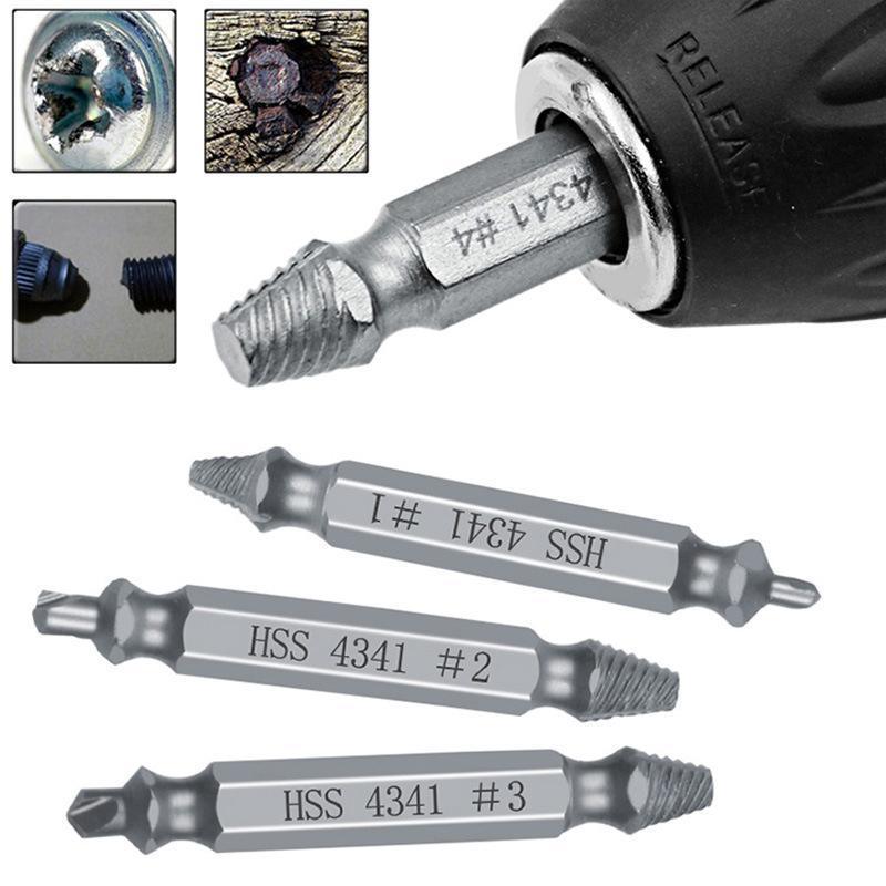 6Pcs Damaged Screw Extractor Set Easy Out Broken Drill Bit Remover Kit Speed Out