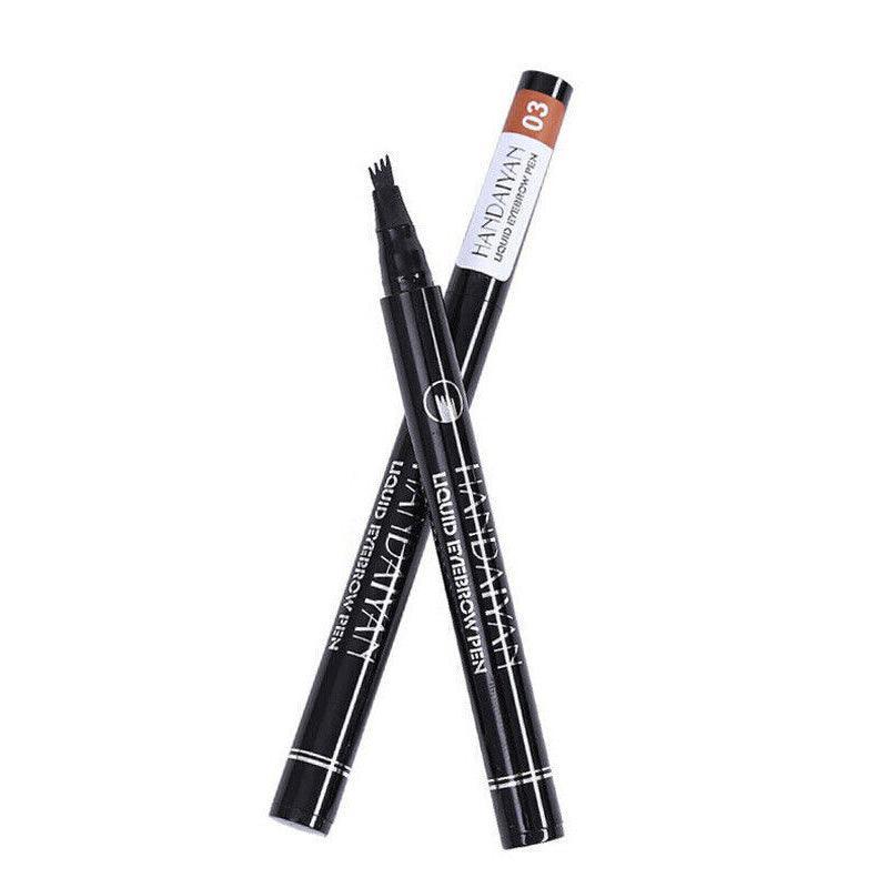4 Tip Waterproof Microblading Eyebrow Pen for Natural Hair-Like Strokes - 2# Margarine