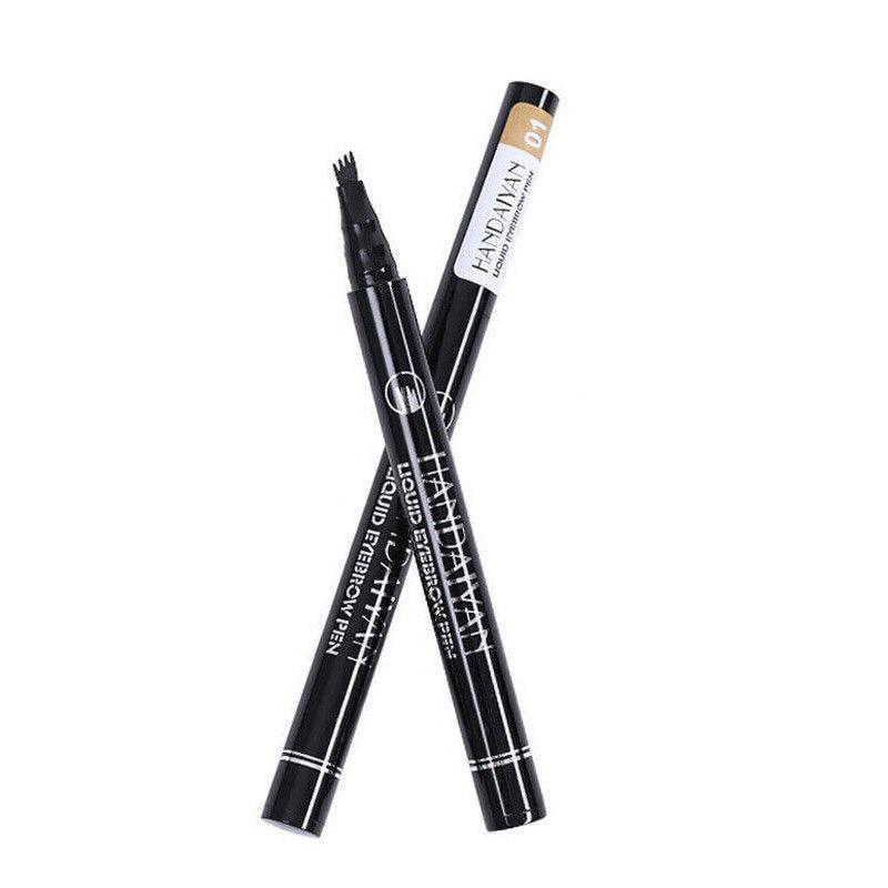 4 Tip Waterproof Microblading Eyebrow Pen for Natural Hair-Like Strokes - 4# Chocolate
