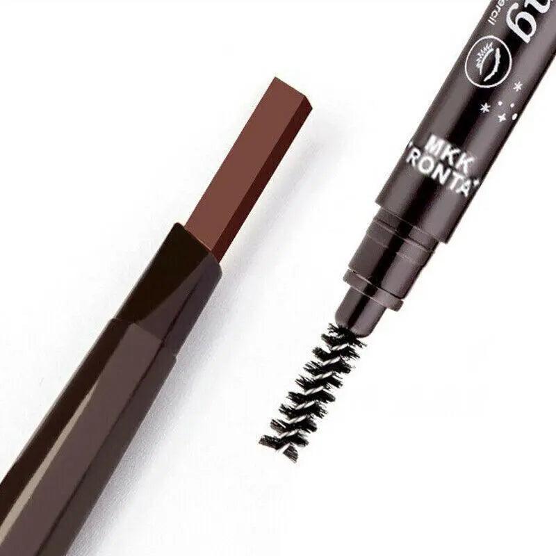 Waterproof Eyebrow Pencil Eye Brow Eyeliner Pen With Brush Makeup Cosmetic Tool - Black