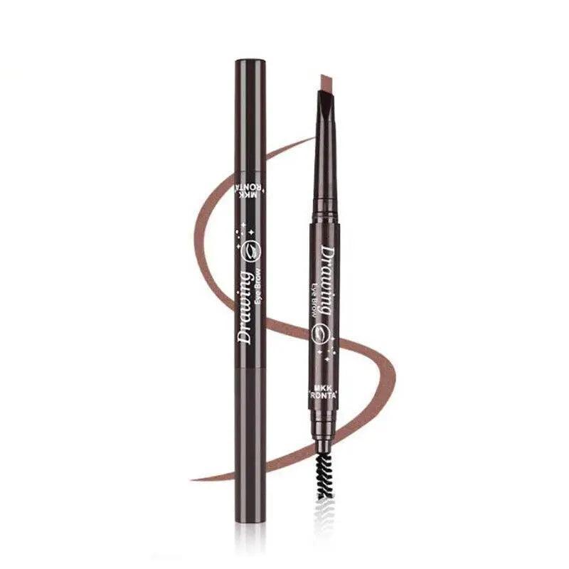 Waterproof Eyebrow Pencil Eye Brow Eyeliner Pen With Brush Makeup Cosmetic Tool - Black