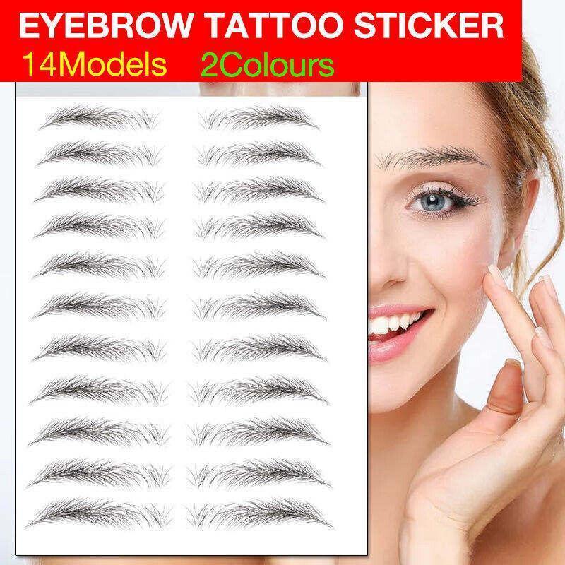 3D Waterproof Eyebrow Tattoo Sticker Hair-Like Natural Brows for Sparse Eyebrows - JY14