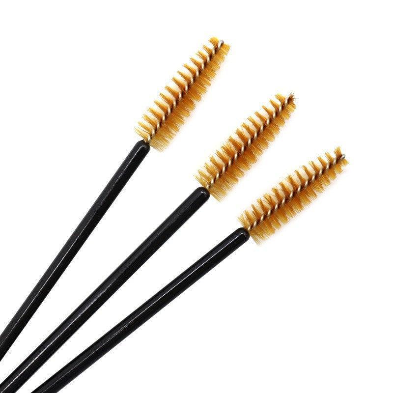 50X Disposable Mascara Wands Eyelash Brushes Applicator Lash Extension Brush - Red+Clear