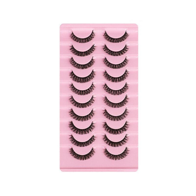 10 Pairs Russian D-Curl Mink False Eyelashes - Full & Curled - DH06-05