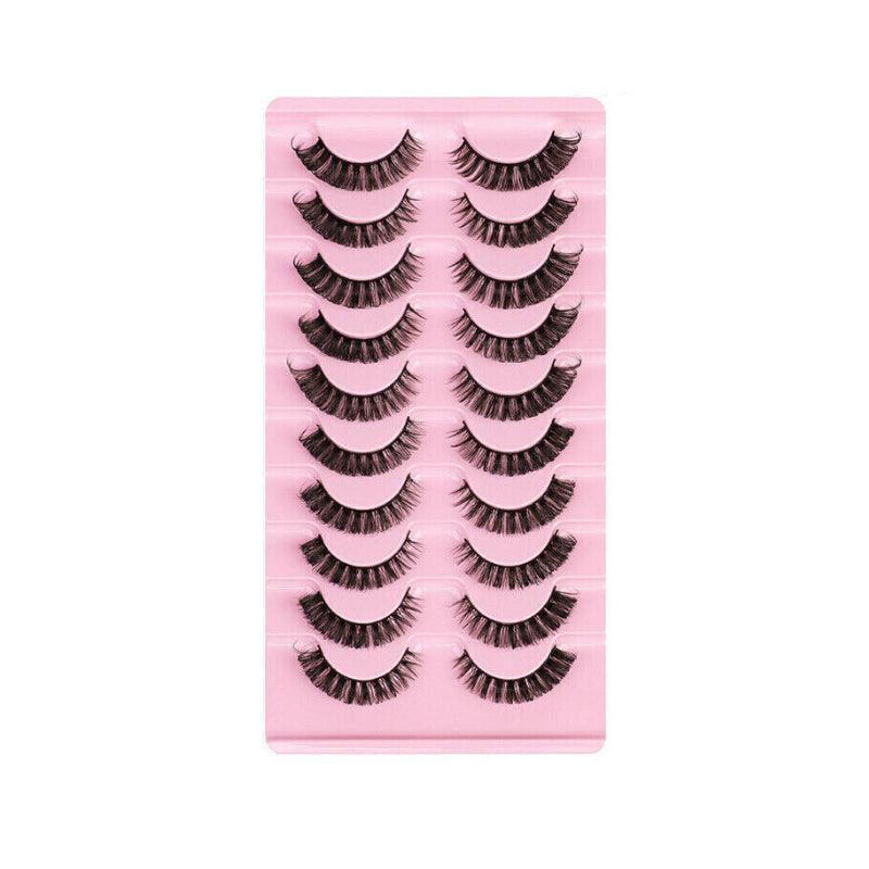 10 Pairs Russian D-Curl Mink False Eyelashes - Full & Curled - DH06-05