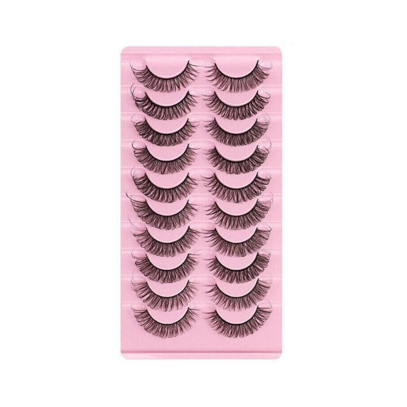 10 Pairs Russian D-Curl Mink False Eyelashes - Full & Curled - DH06-05