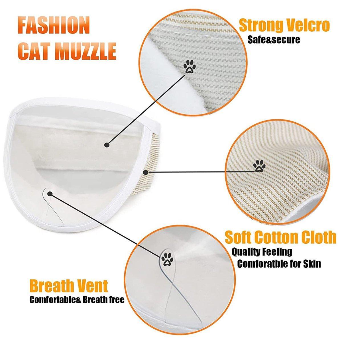 Breathable Kitten Headgear Clear Pet Mask Dog Anti Bite Scratch Protective Gear - S