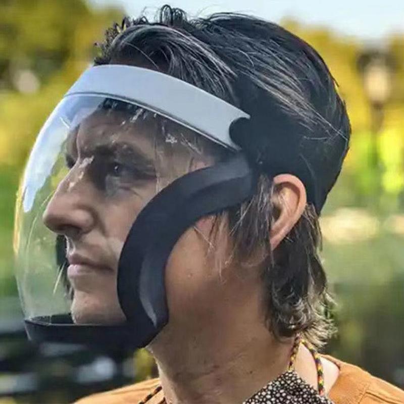 Super Protective Mask Anti-Fog Full Face Shield All-Inclusive For Men and Women - Black-2PC