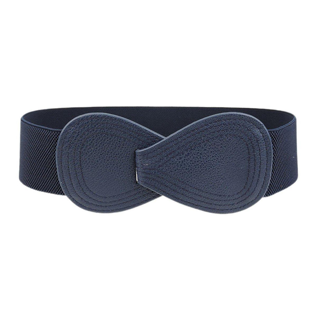 Fashion Belt Red Elastic Waist Cover Wide Belt Women Black Elastic Bow Decoration - Camel