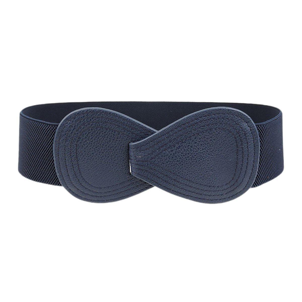 Fashion Belt Red Elastic Waist Cover Wide Belt Women Black Elastic Bow Decoration - Camel