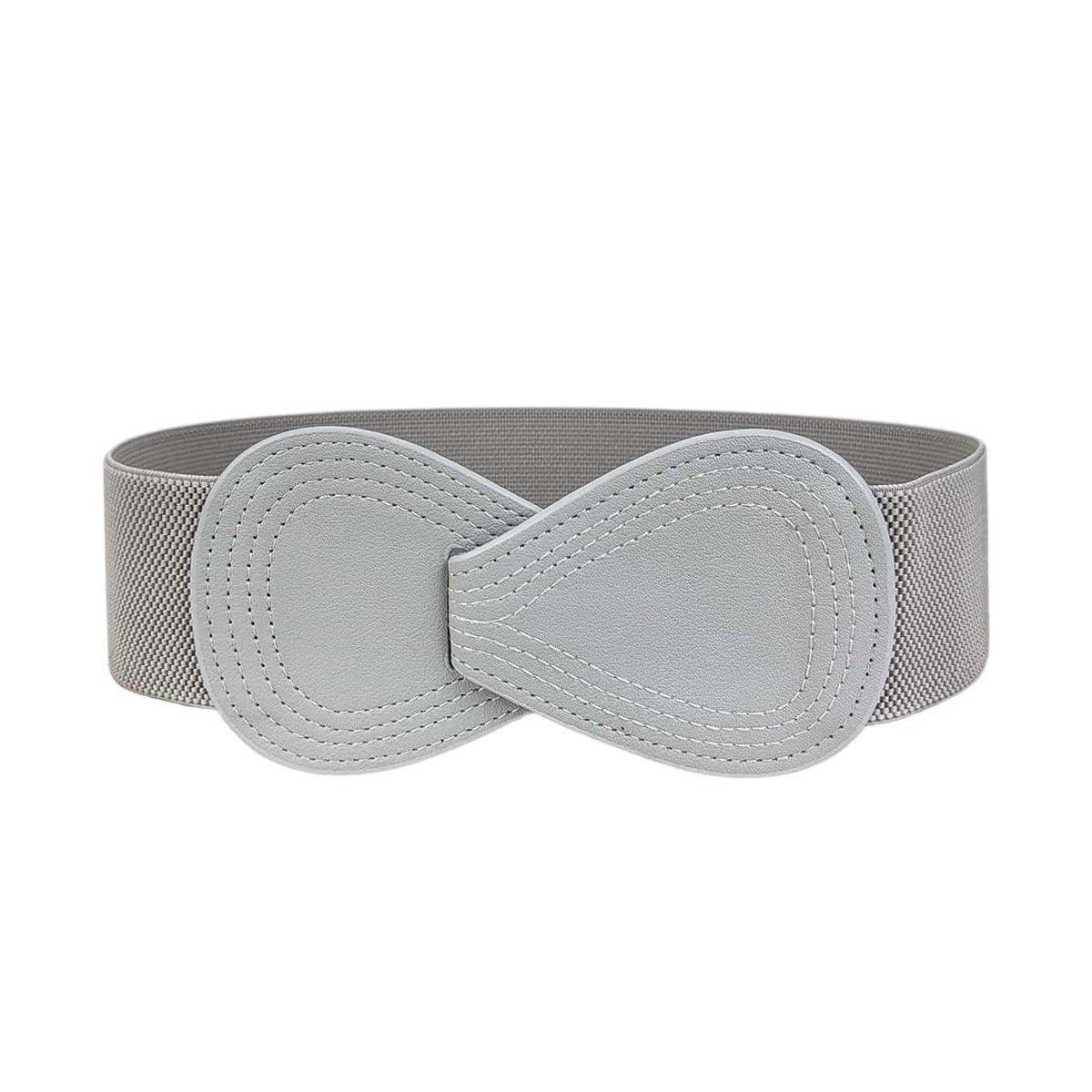 Fashion Belt Red Elastic Waist Cover Wide Belt Women Black Elastic Bow Decoration - Green