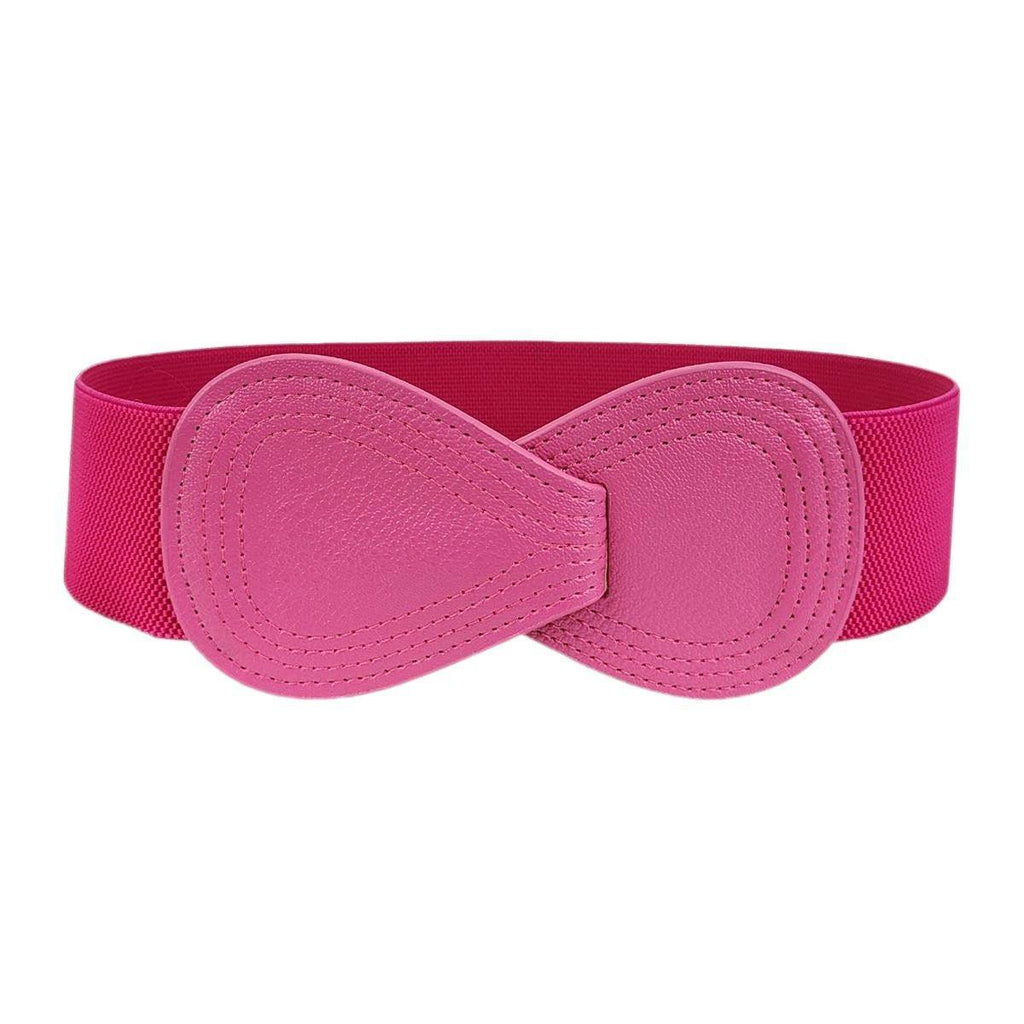 Fashion Belt Red Elastic Waist Cover Wide Belt Women Black Elastic Bow Decoration - Green